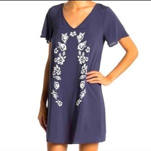 love, fire navy blue sundress